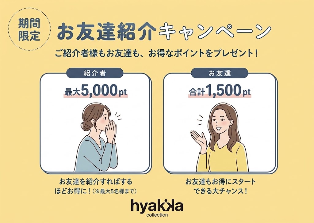 お友達紹介キャンペーン開催中！