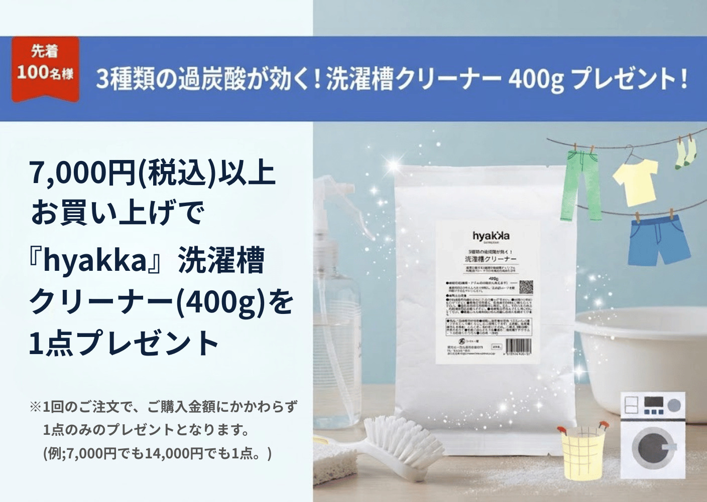 洗濯槽クリーナー 400gプレゼント！